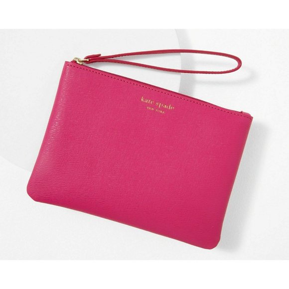 kate spade new york Handbags - Kate Spade Keaton Pouch Wristlet zippered bright pink magenta